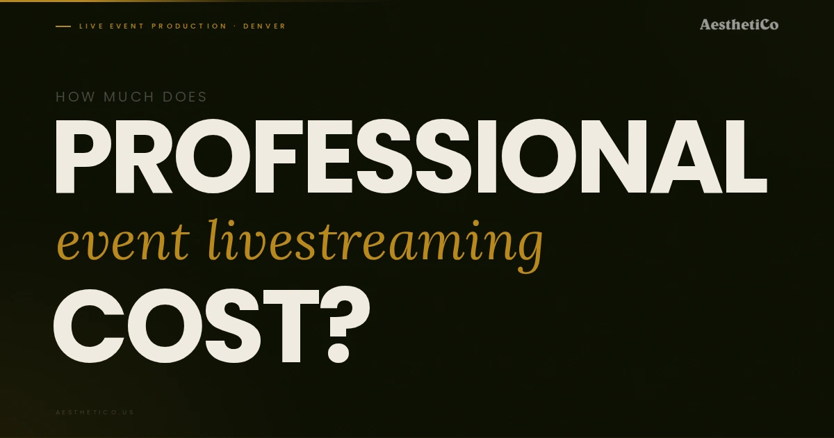 How Much Does Professional Livestreaming Cost?